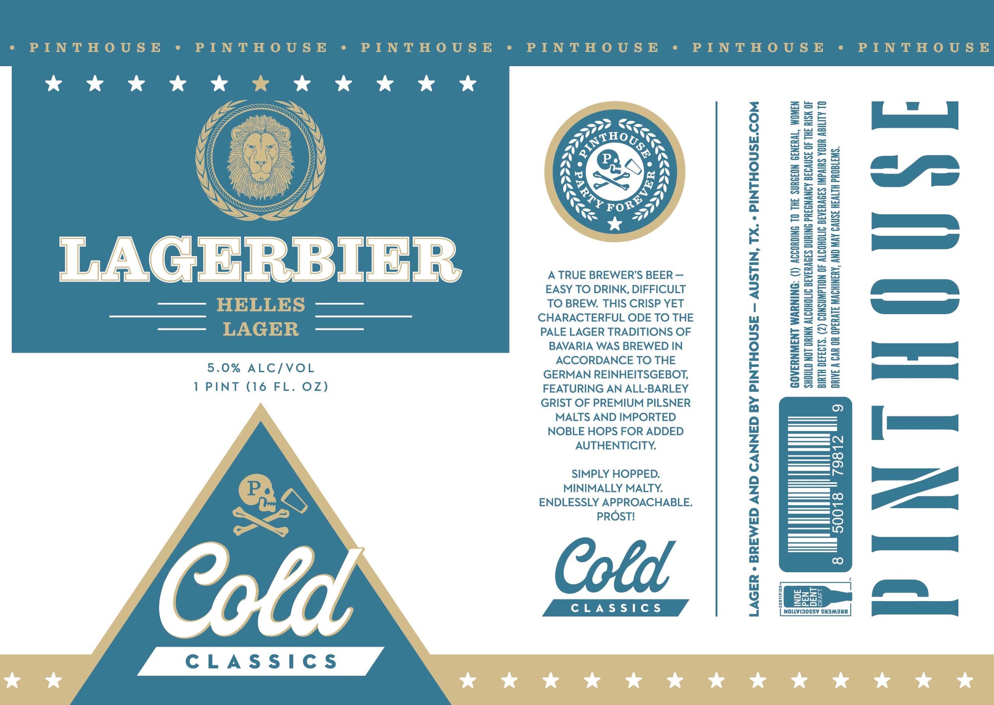 Lagerbier by Pinthouse Pizza - beer label