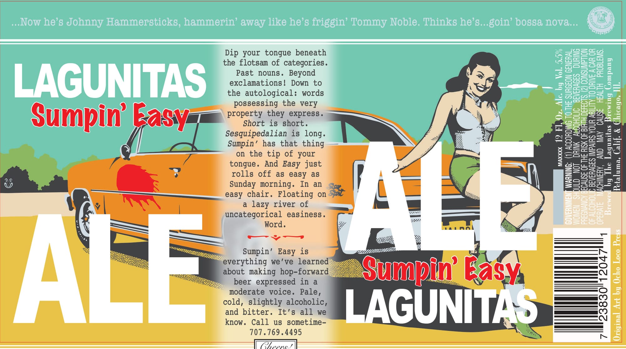 Sumpin’ Easy by Lagunitas Brewing Company - beer label