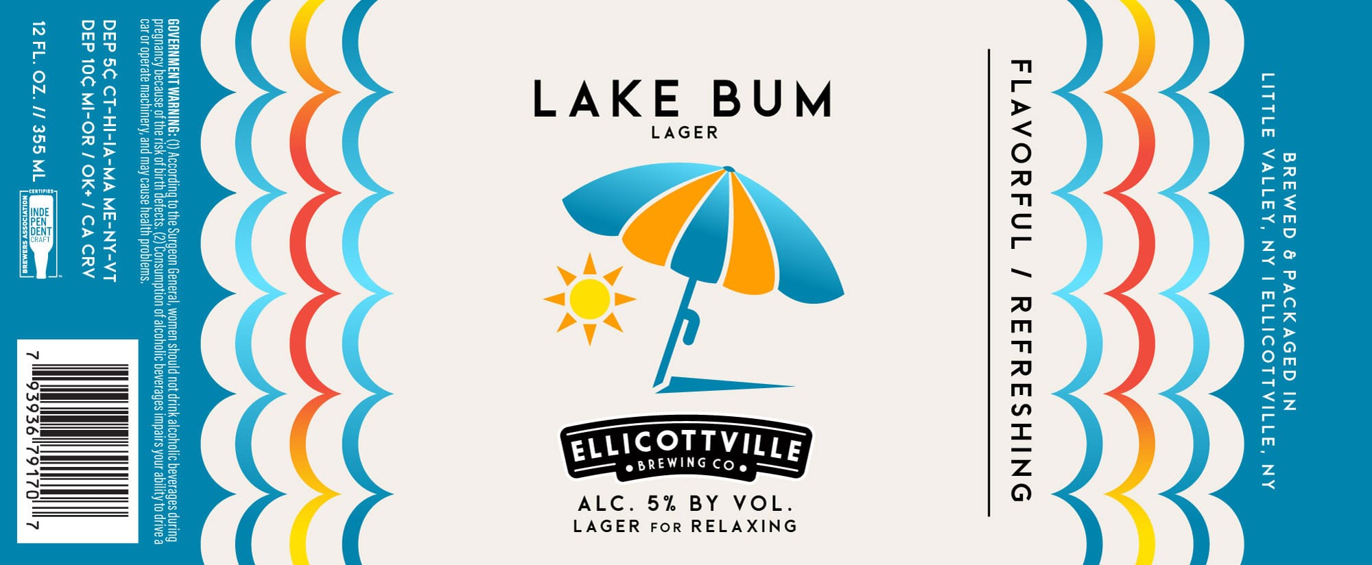 Lake Bum by Elllicottville Brewing Co. - beer label