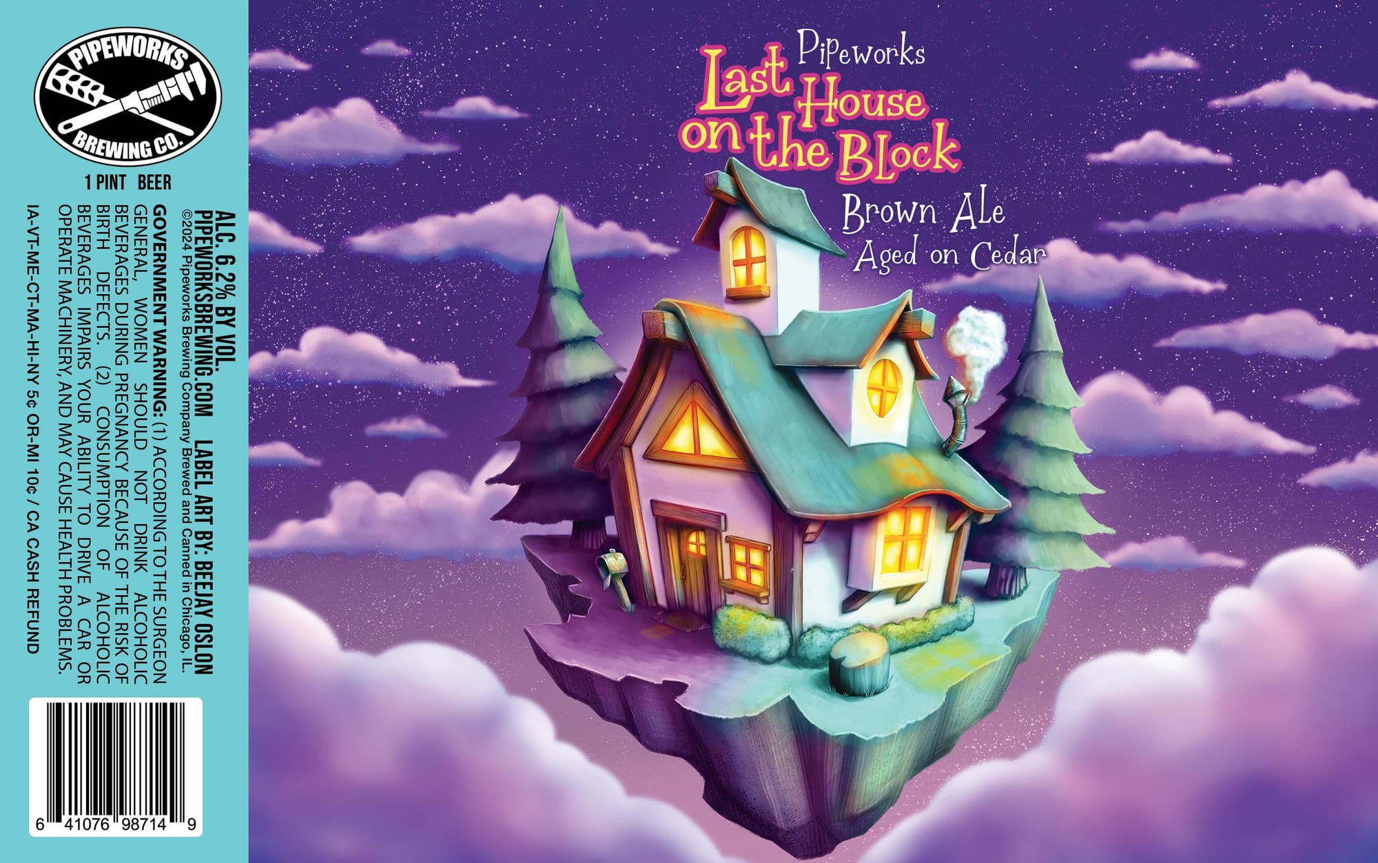 Last House on the Block by Pipeworks Brewing Co. - beer label