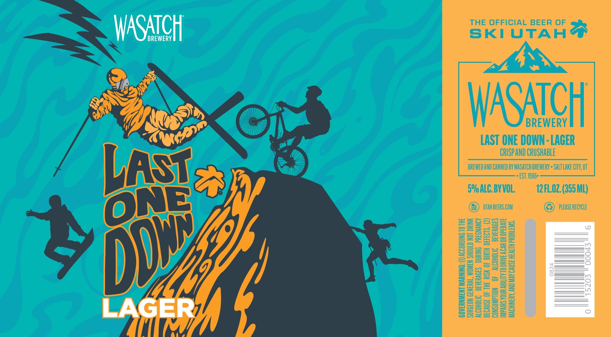 LAST ONE DOWN by WASATCH BREWERY - beer label