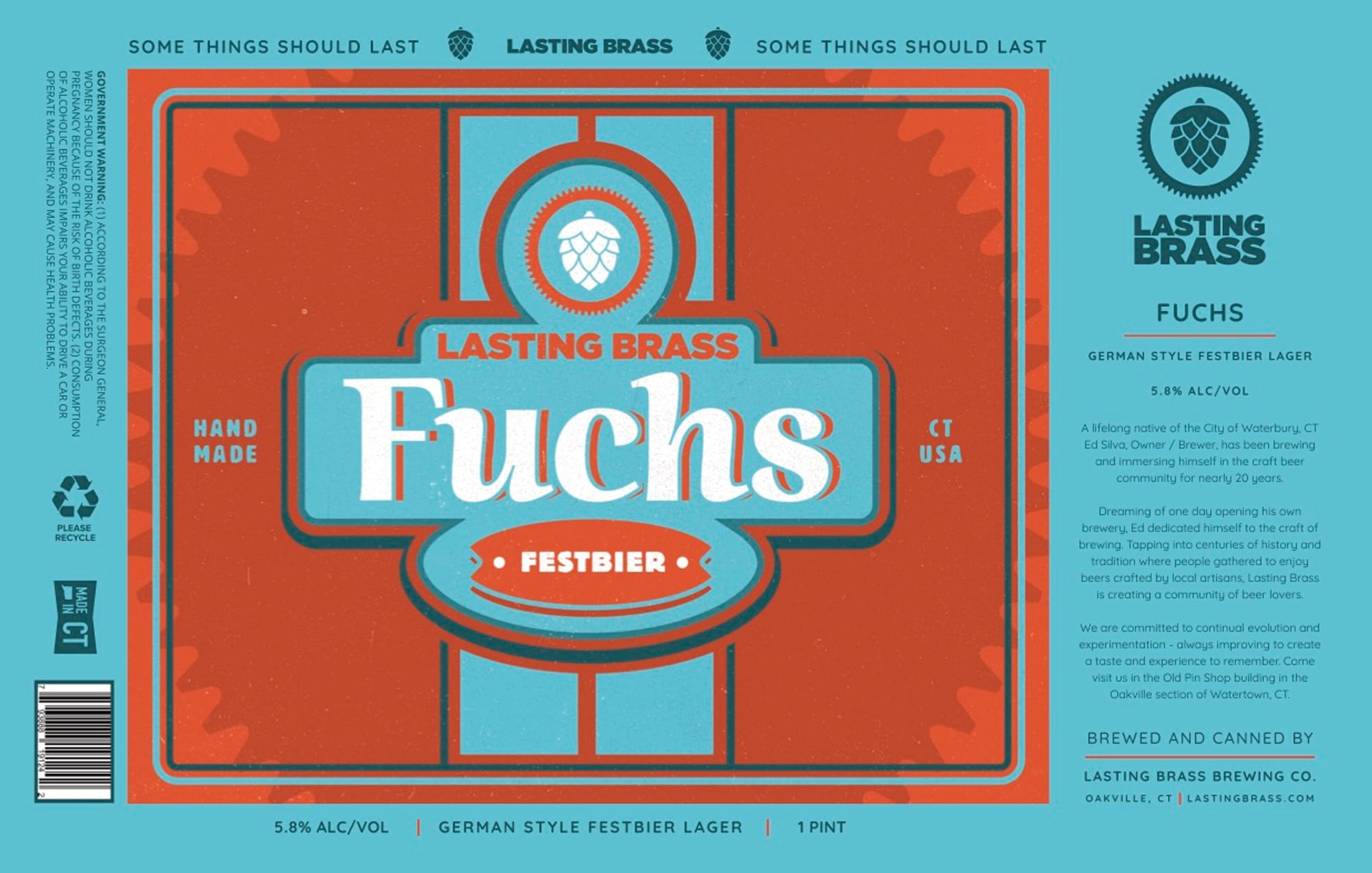 Fuchs by Lasting Brass Brewing Co. - beer label