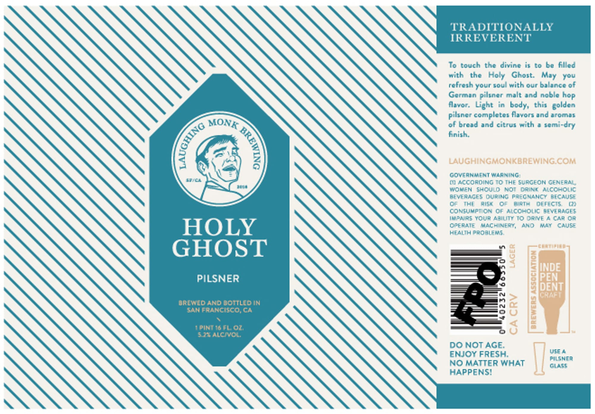 Holy Ghost by Laughing Monk Brewing - beer label