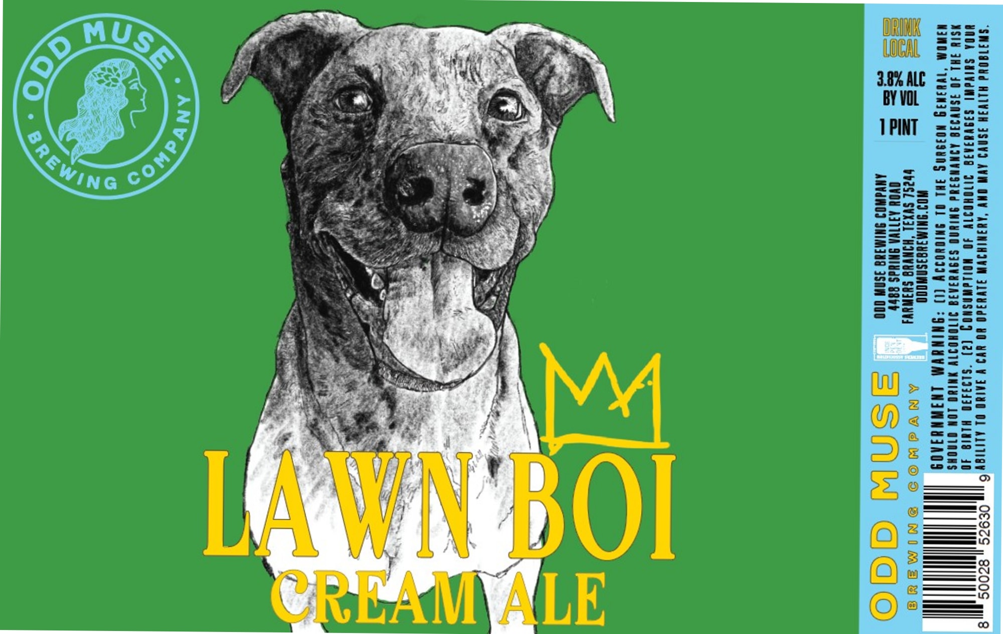 Lawn Boi by Odd Muse Brewing Company - beer label