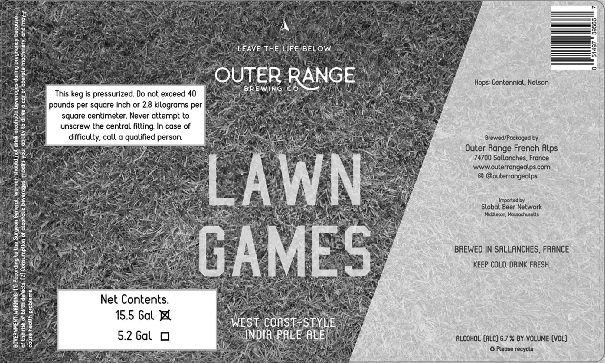 Lawn Games by Outer Range Brewing Co. - beer label