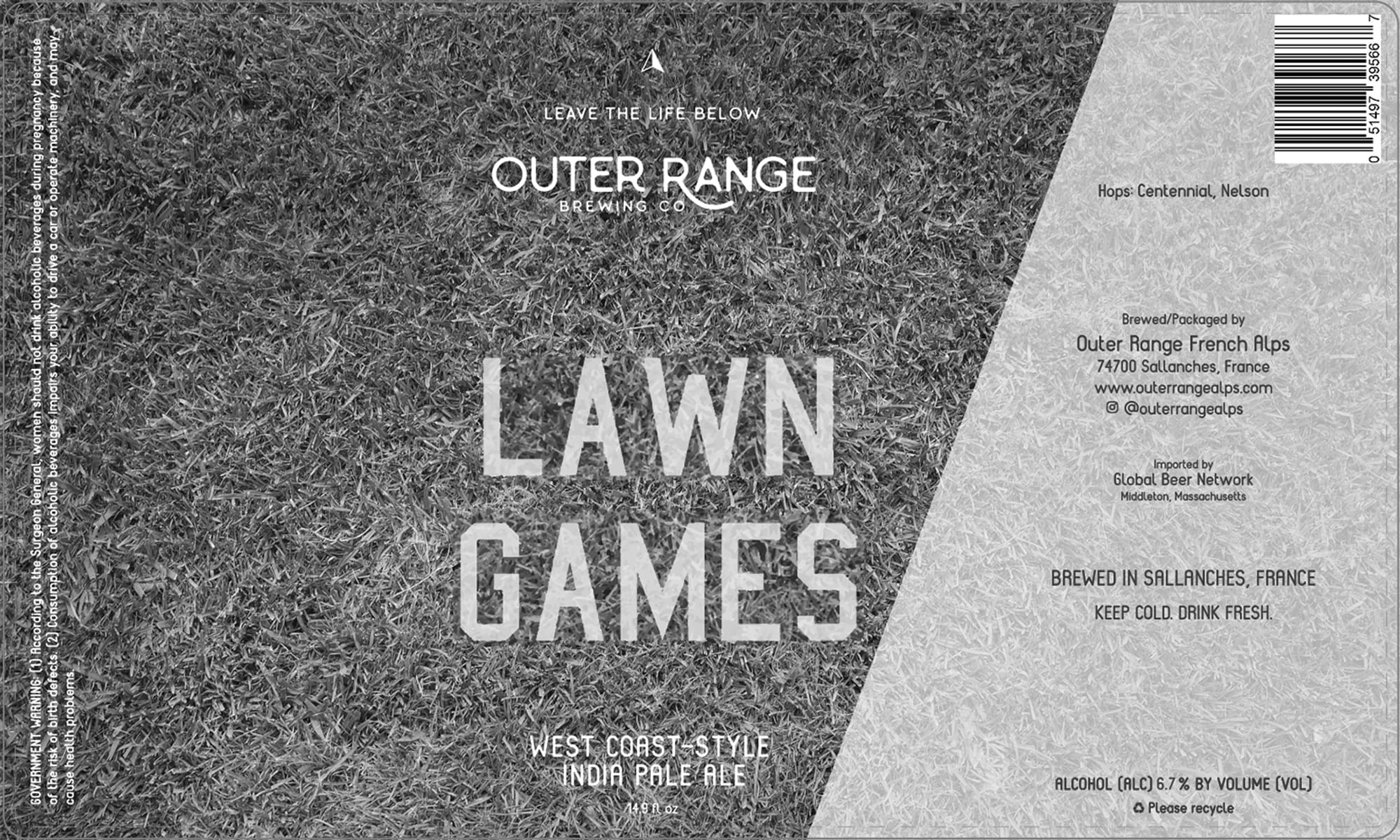 Lawn Games by Outer Range Brewing Co. - beer label