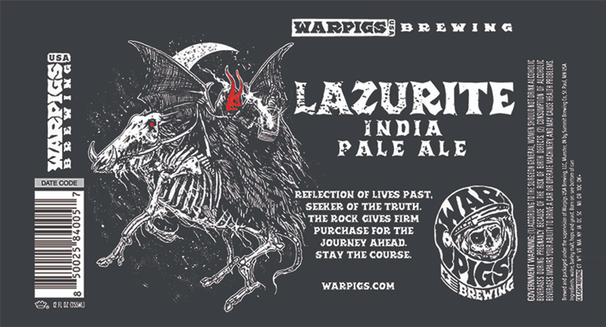 Lazurite India Pale Ale by WarPigs Brewing - beer label