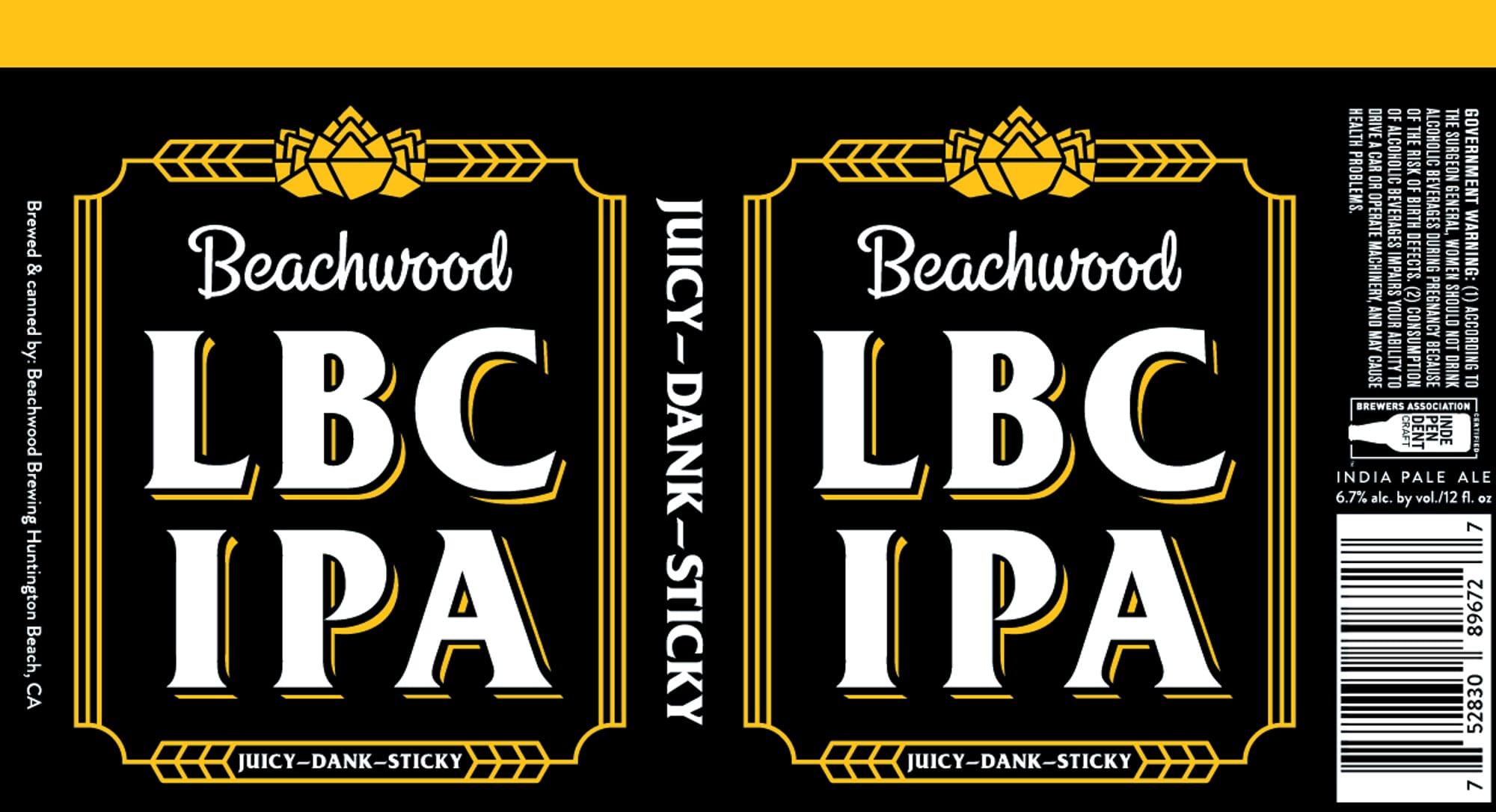 LBC IPA by Beachwood Brewing - beer label