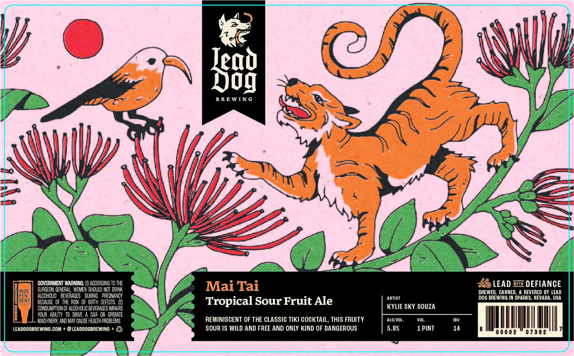 Mai Tai by Lead Dog Brewing - beer label