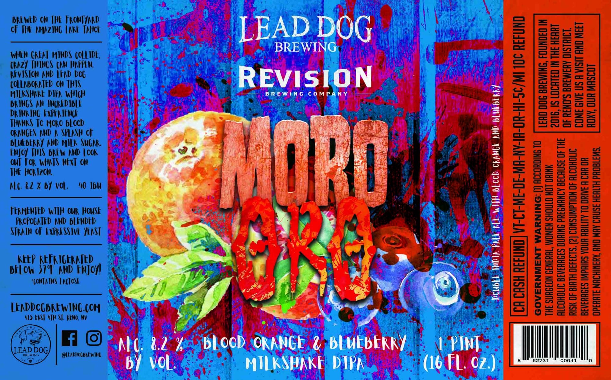 Revision by Lead Dog Brewing - beer label