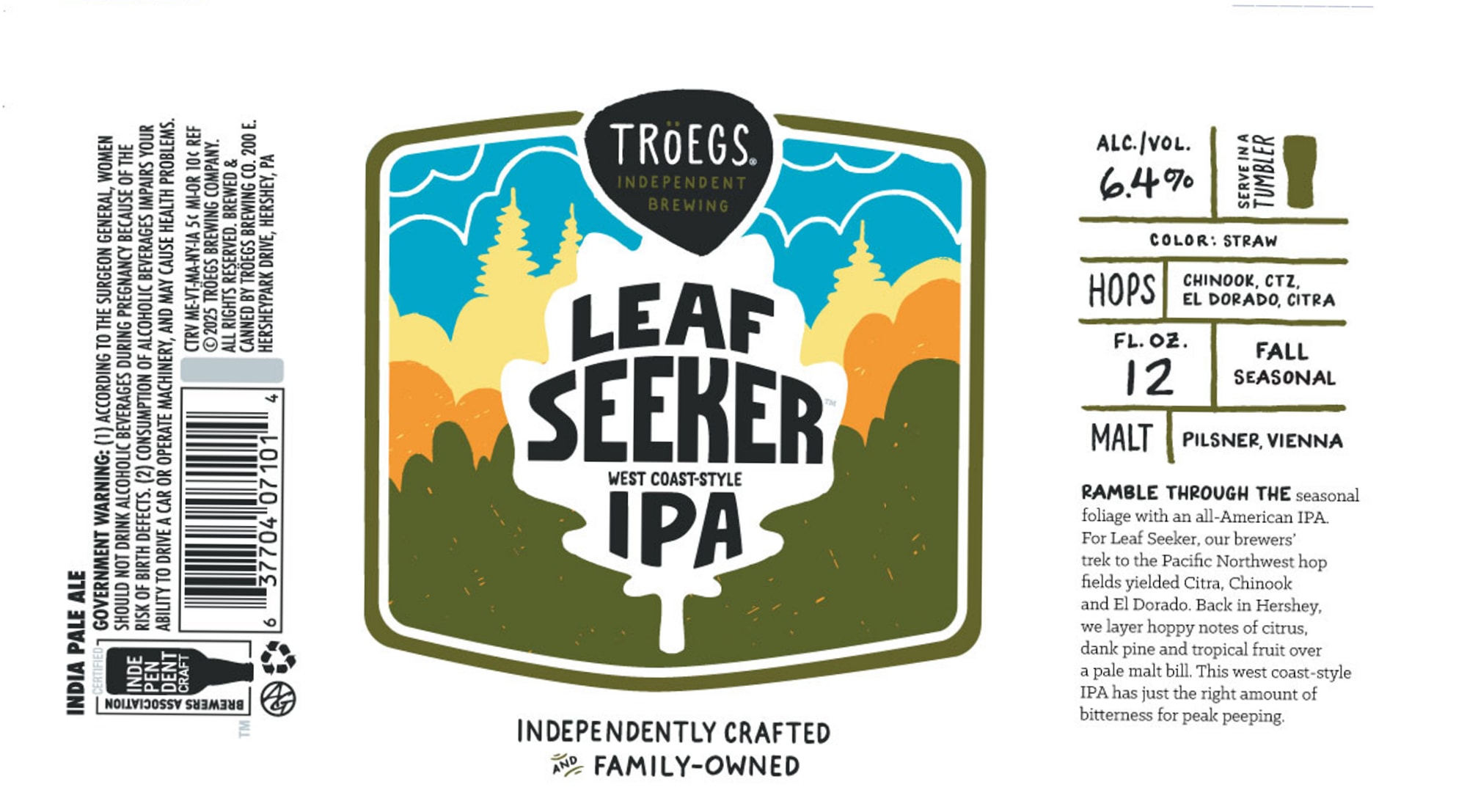 Leaf Seeker by Tröegs Independent Brewing - beer label