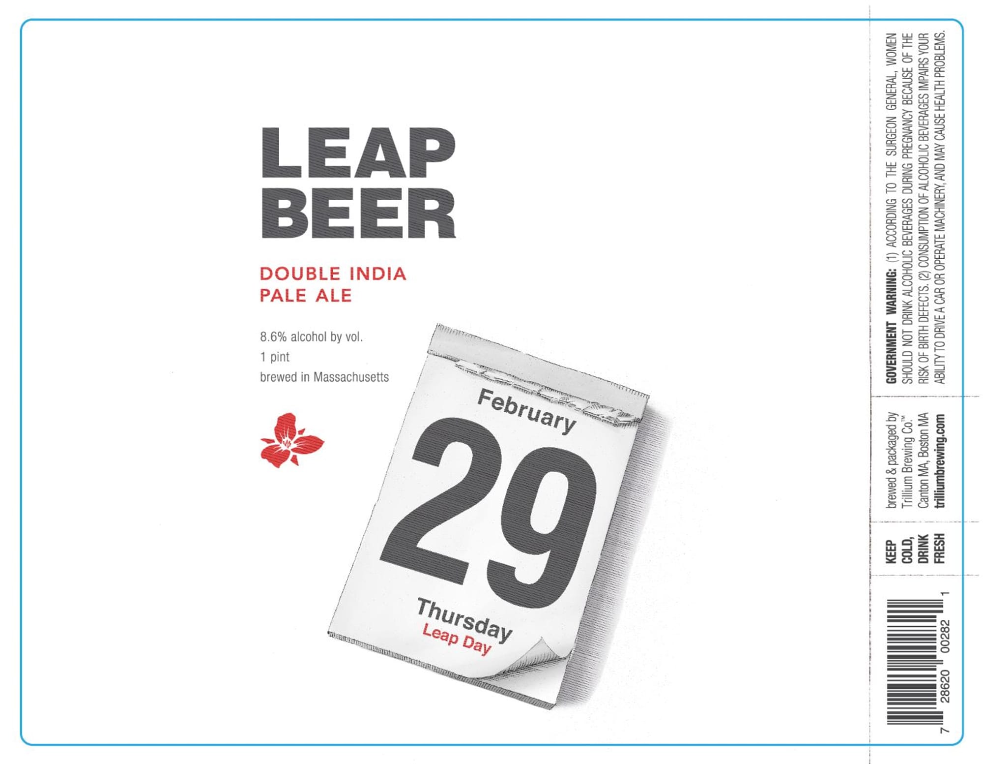 Leap Beer by Trillium Brewing - beer label