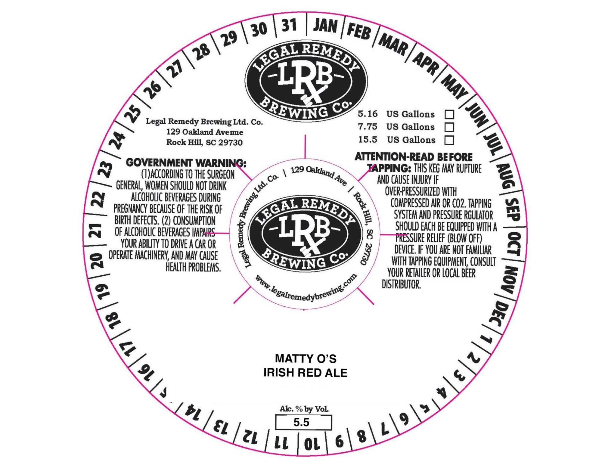 Matty O’s Irish Red Ale by Legal Remedy Brewing Co. - beer label