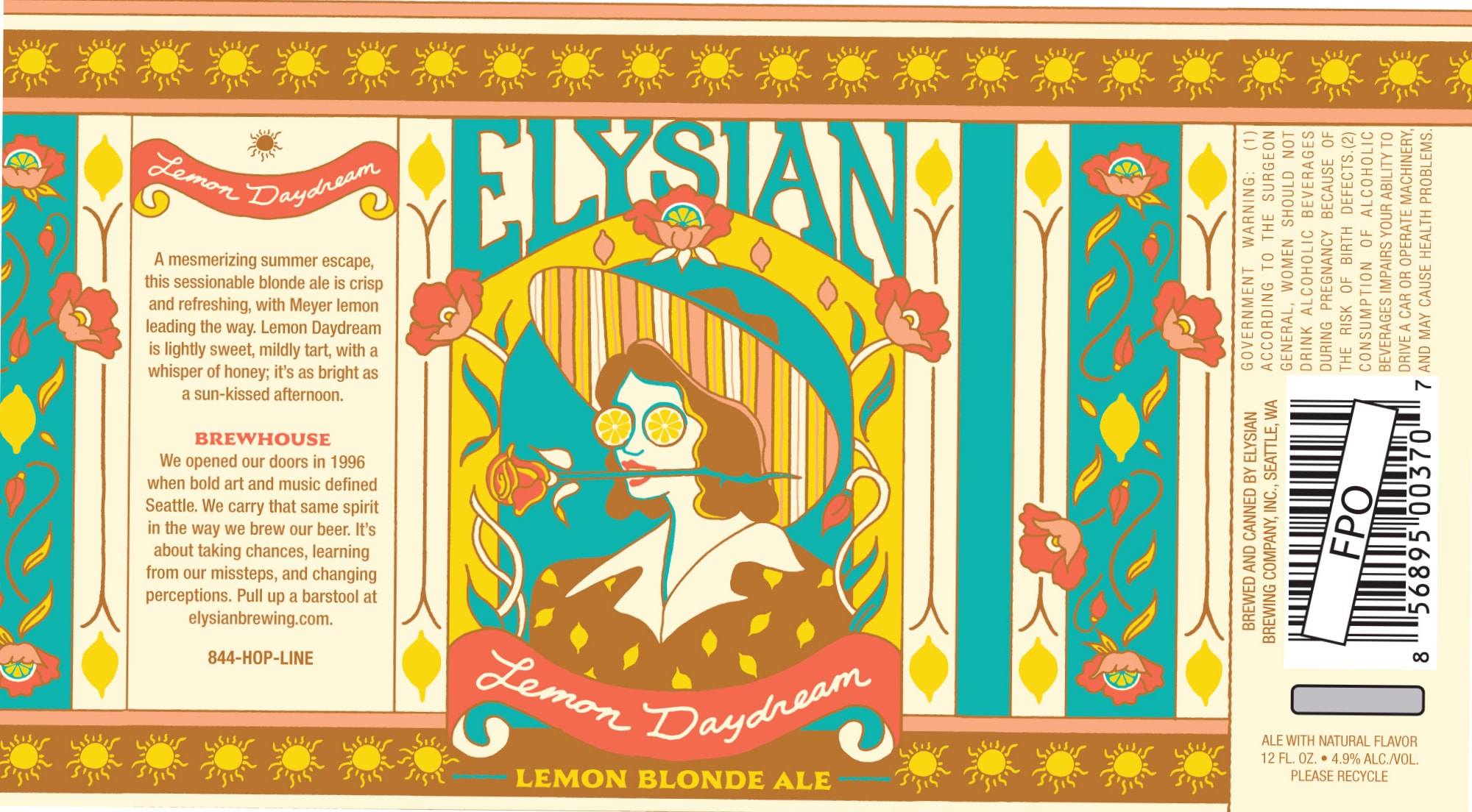 Lemon Daydream by Elysian Brewing - beer label