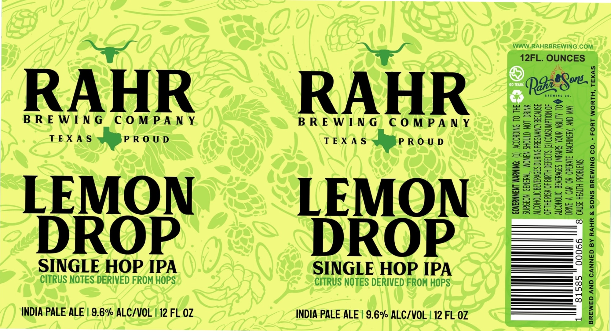Lemon Drop by Rahr & Sons Brewing Co. - beer label