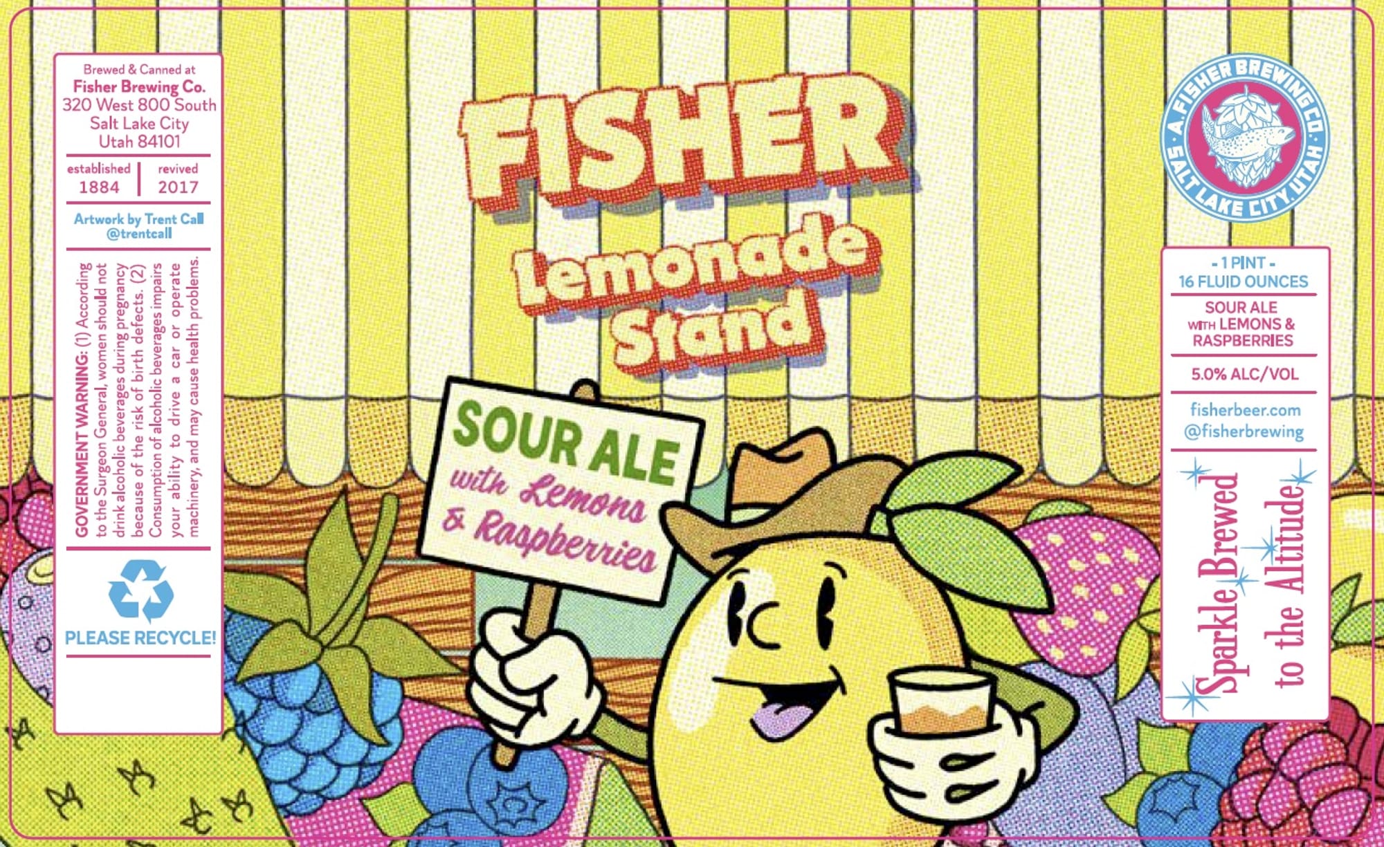 Lemonade Stand by Fisher Brewing Co. - beer label