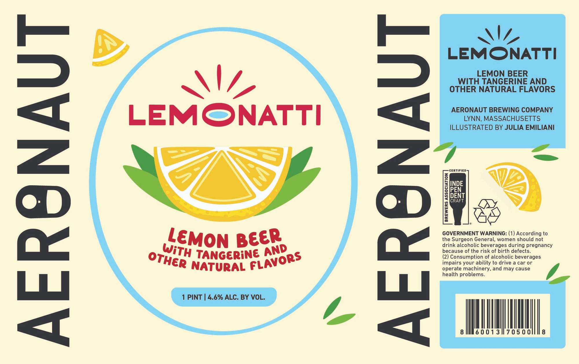 Lemonatti by Aeronaut Brewing Company - beer label