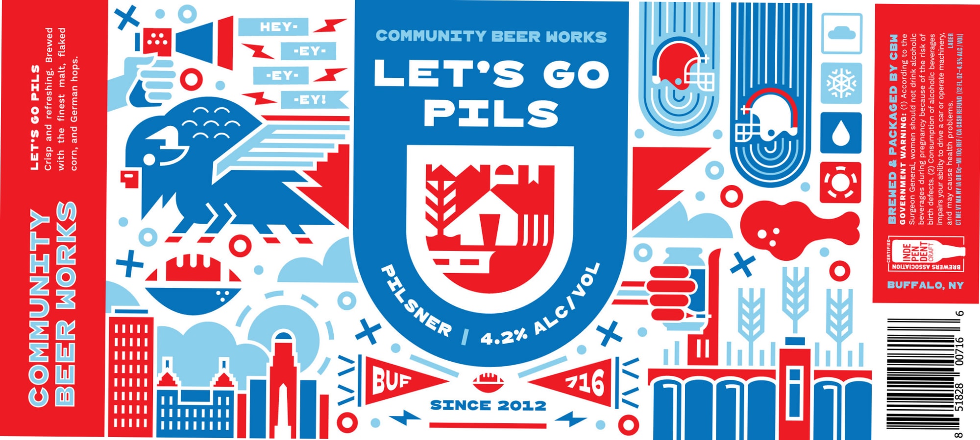 Let’s Go Pilsner by Community Beer Works - beer label