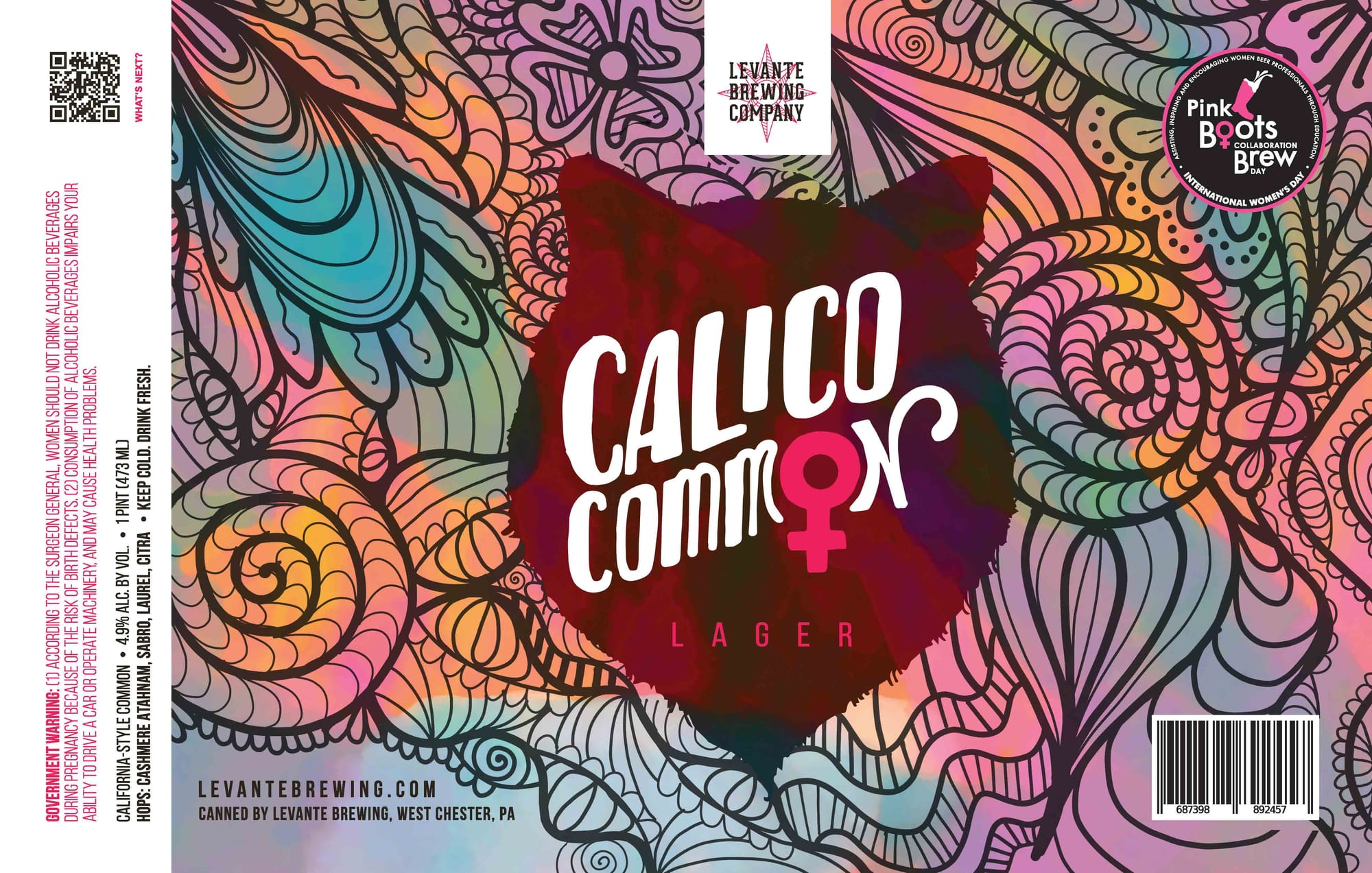 Callico Common by Levante Brewing Company - beer label