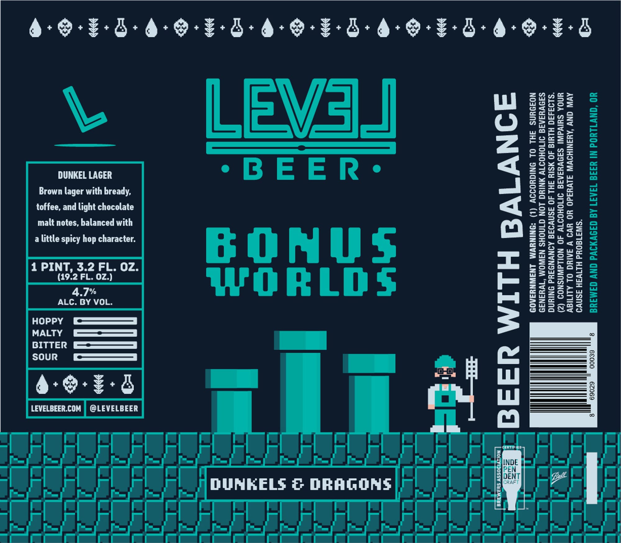 Balance by Level Beer - beer label
