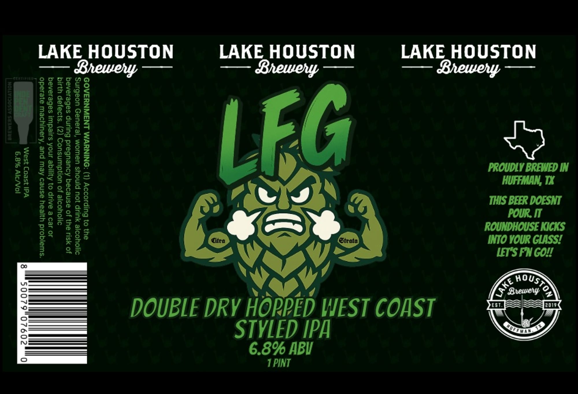 LFG by Lake Houston Brewery - beer label