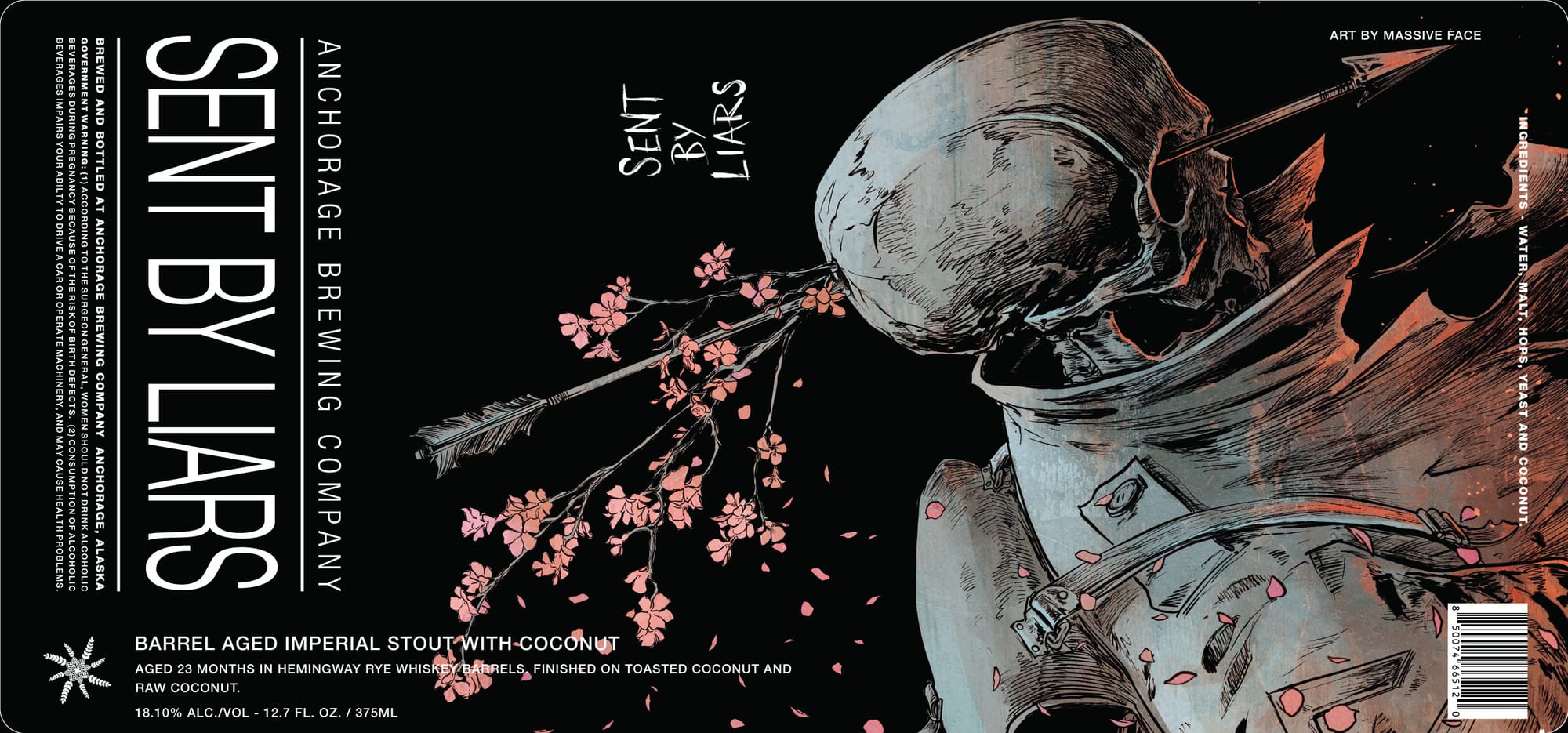 Sent by Liars by Anchorage Brewing Company - beer label