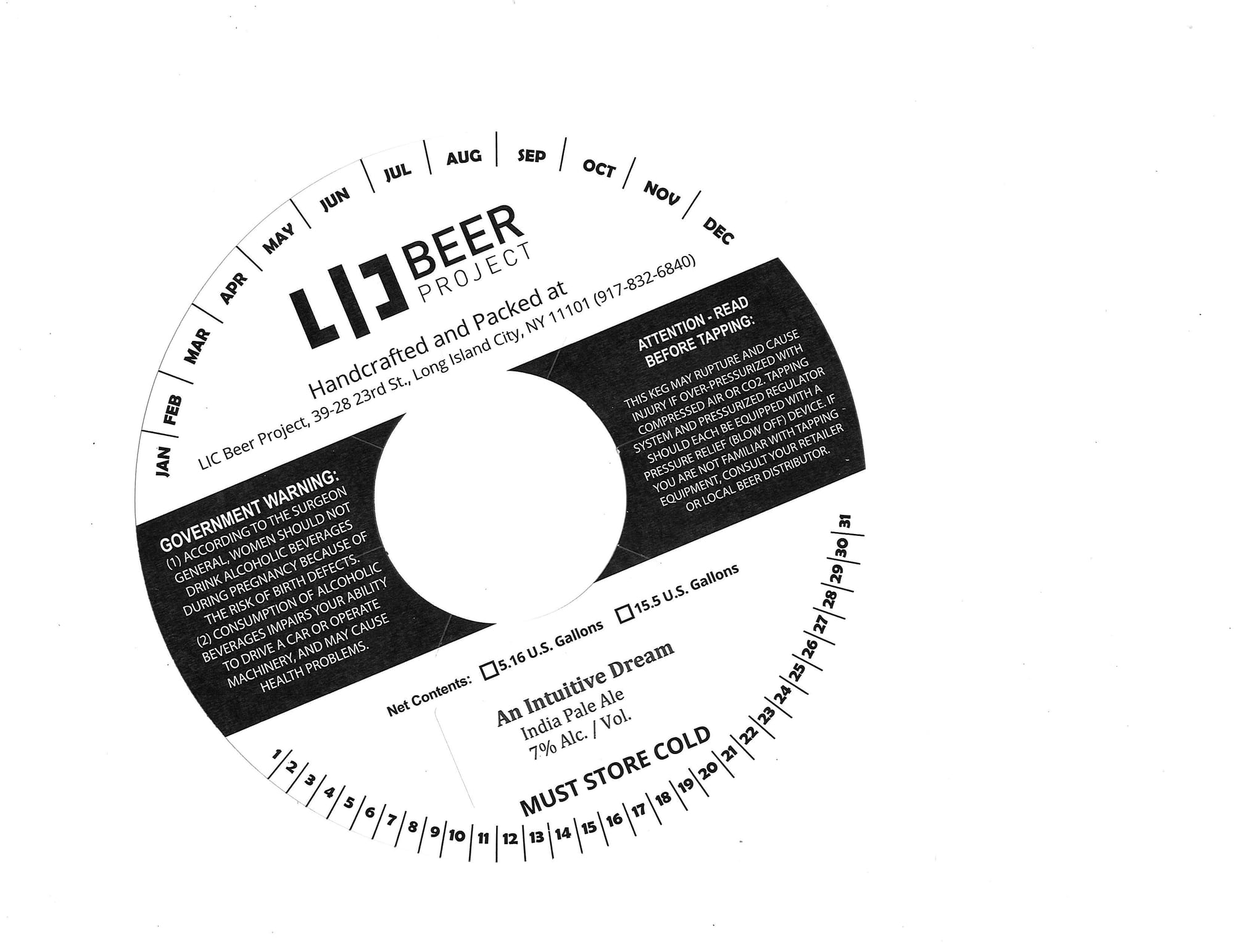 An Intuitive Dream by LIC Beer Project - beer label
