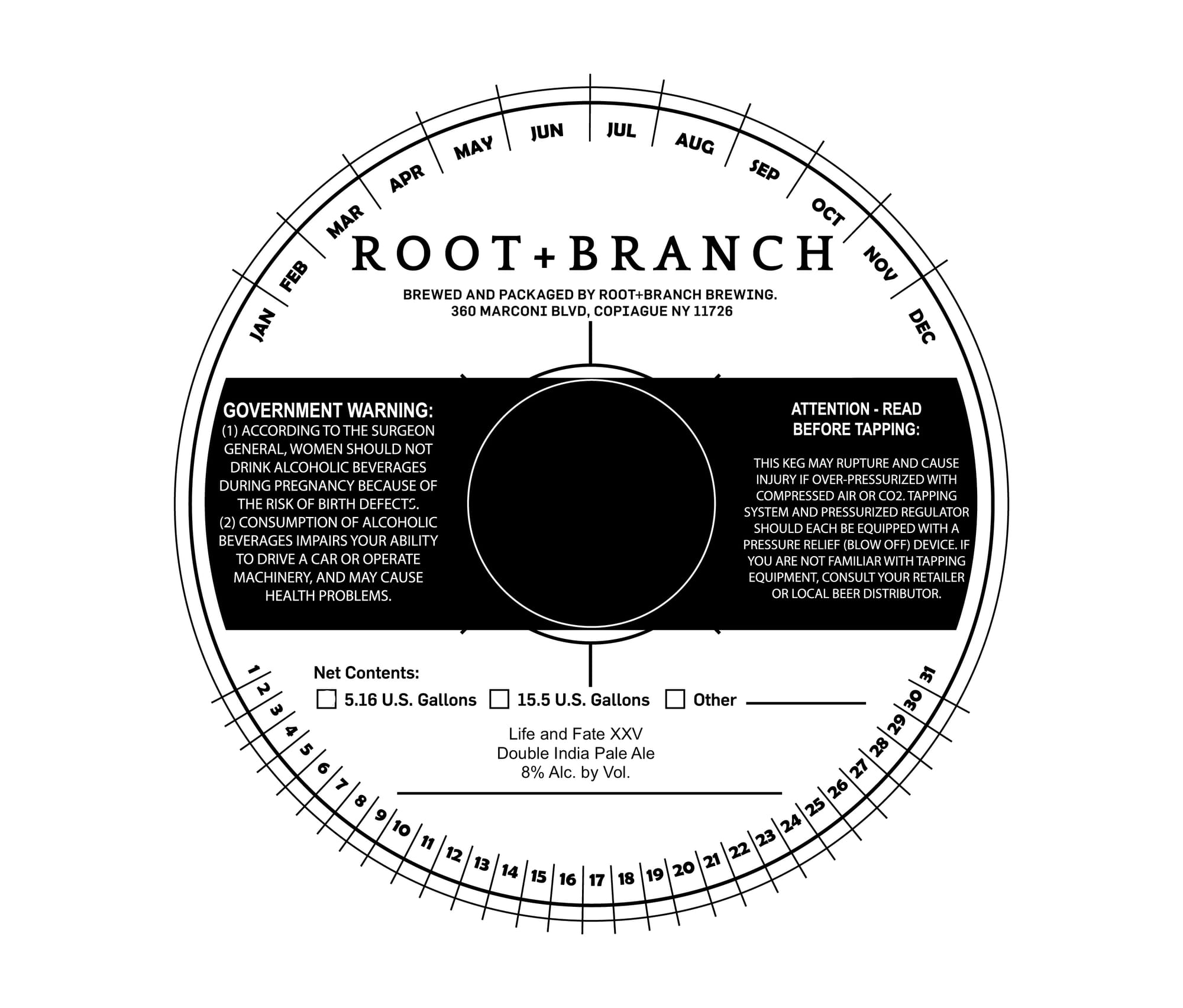 Life and Fate XXV by Root + Branch Brewing - beer label