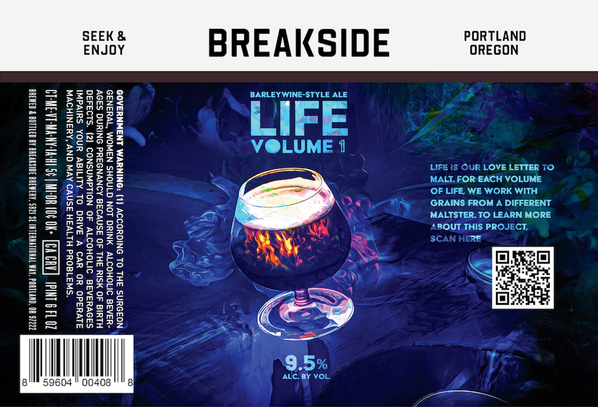 Life Volume 1 by Breaksidede Brewery - beer label