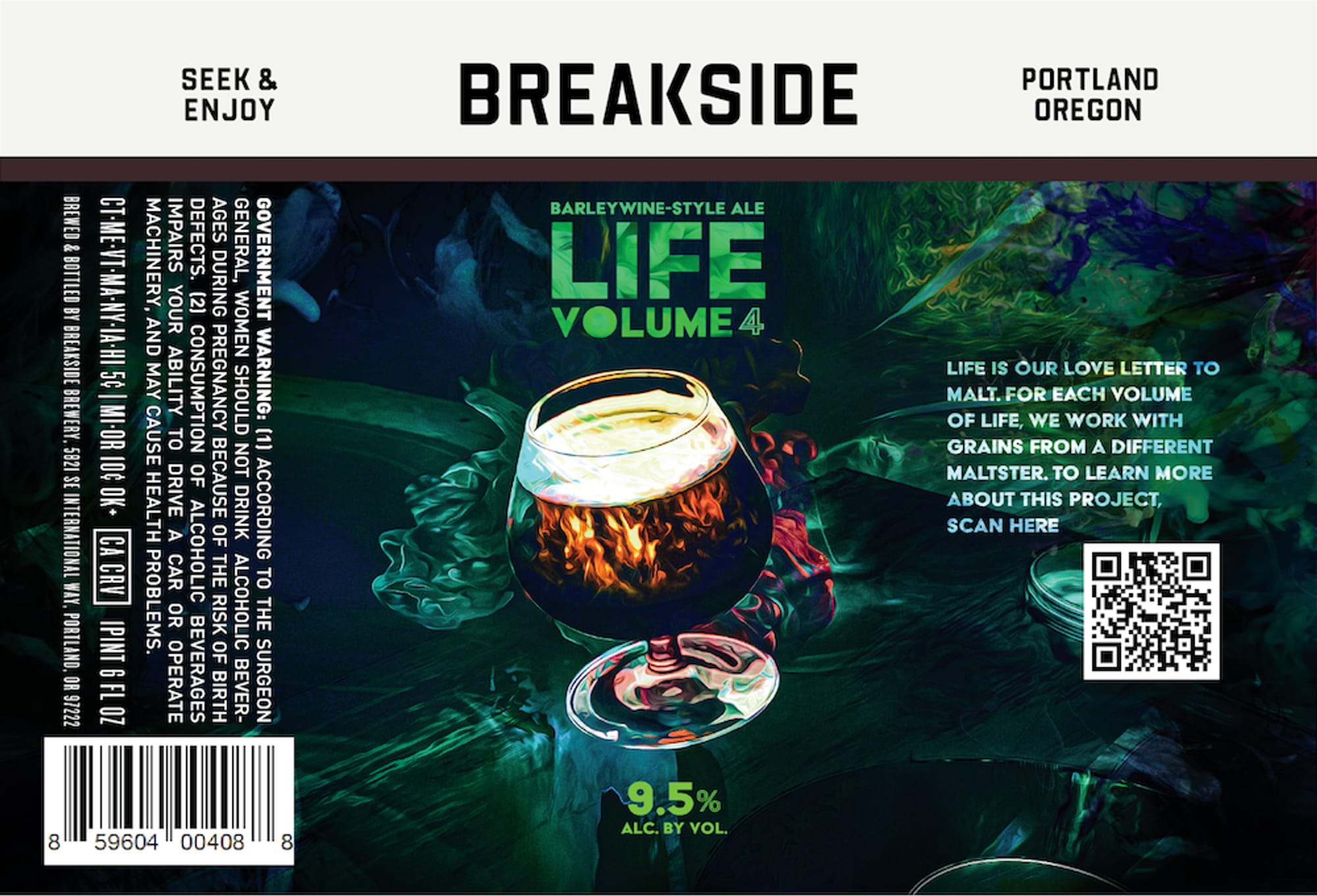 Life Volume 4 by Breaksides Brewery - beer label
