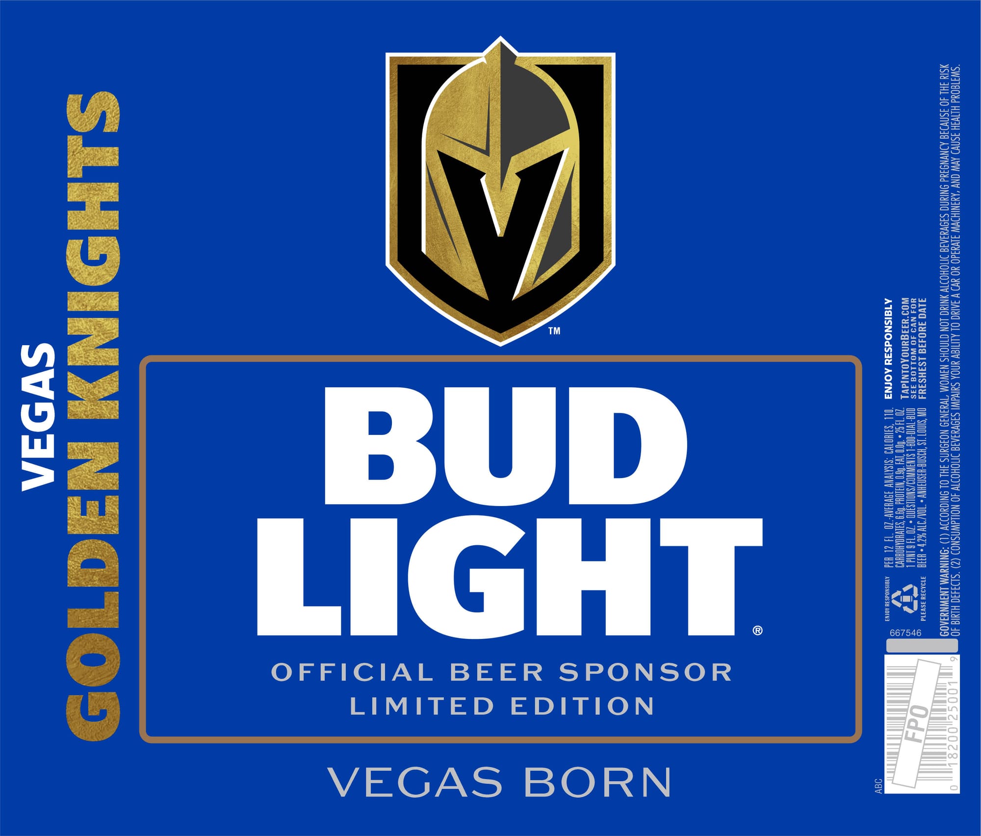 Bud Light (Vegas Golden Knights Edition) by Anheuser-Busch - beer label