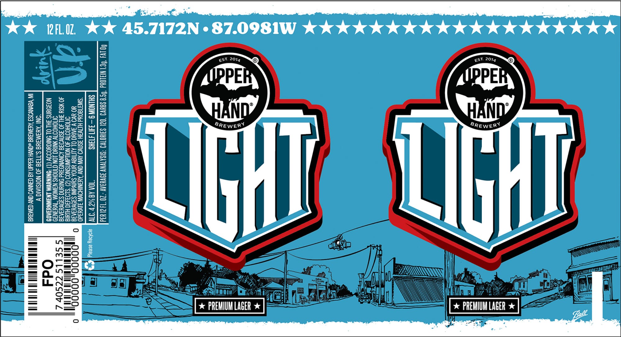 Light Lager by Upper Hand Brewery - beer label