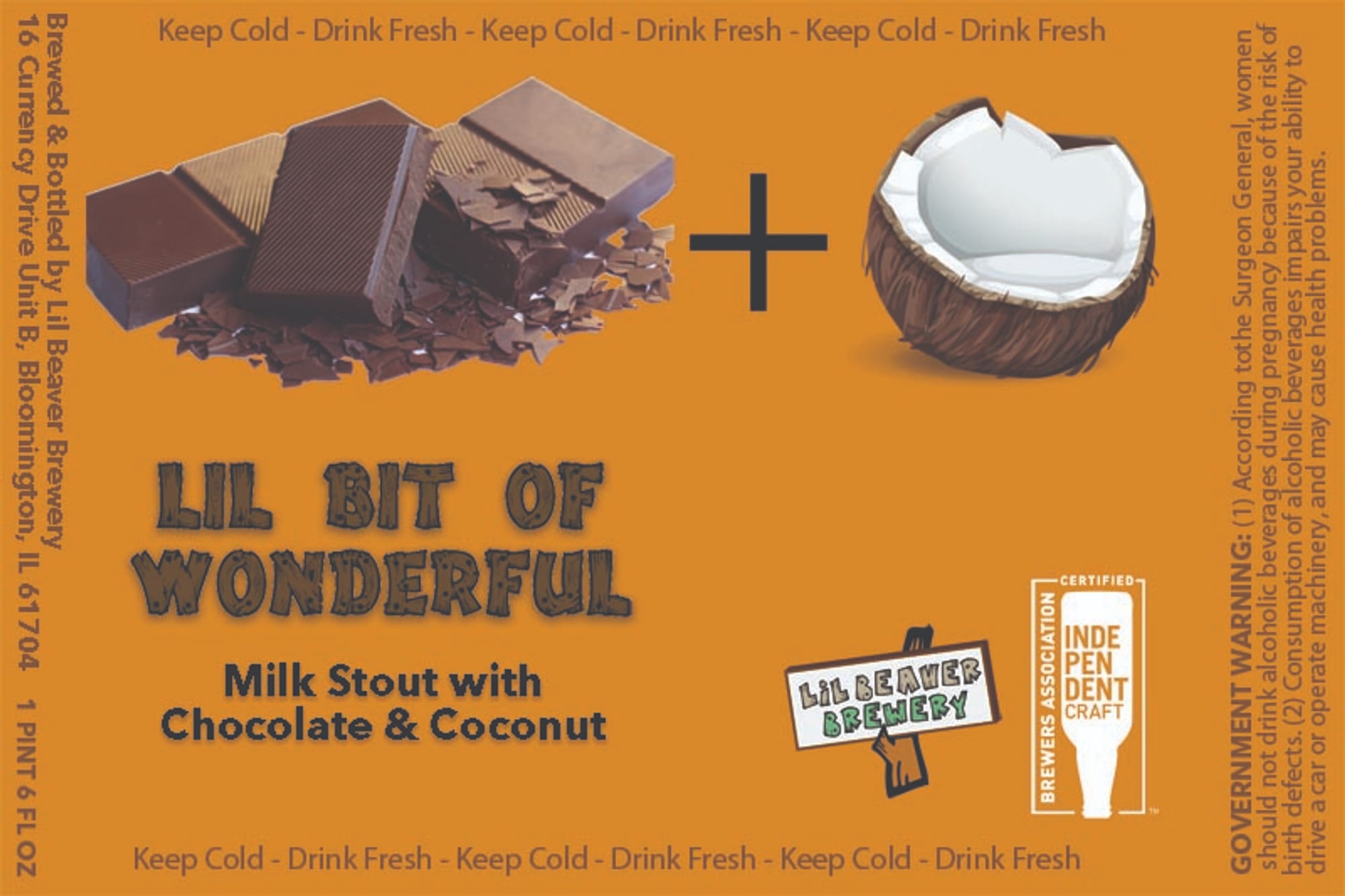 Lil Bit of Wonderful by Lil Beaver Brewery - beer label