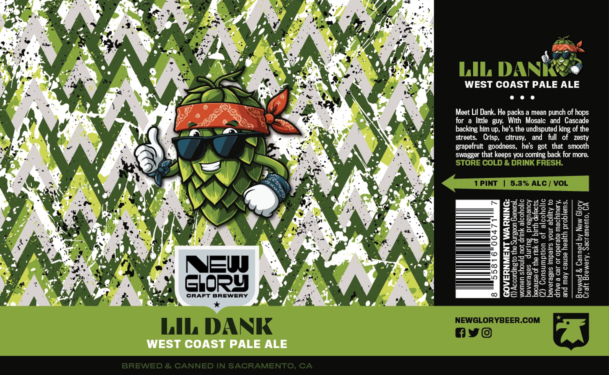 Lil Dank by New Glory Craft Brewery - beer label