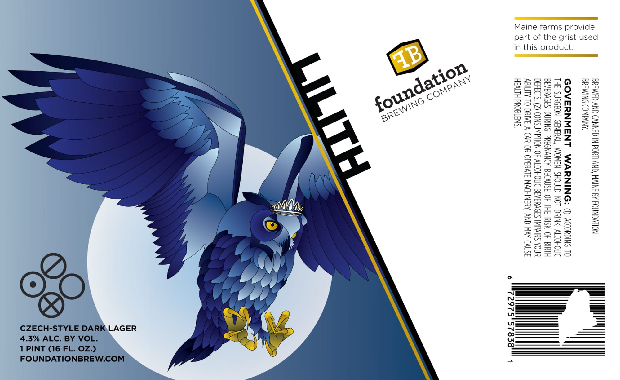 Lilith by Foundation Brewing Company - beer label