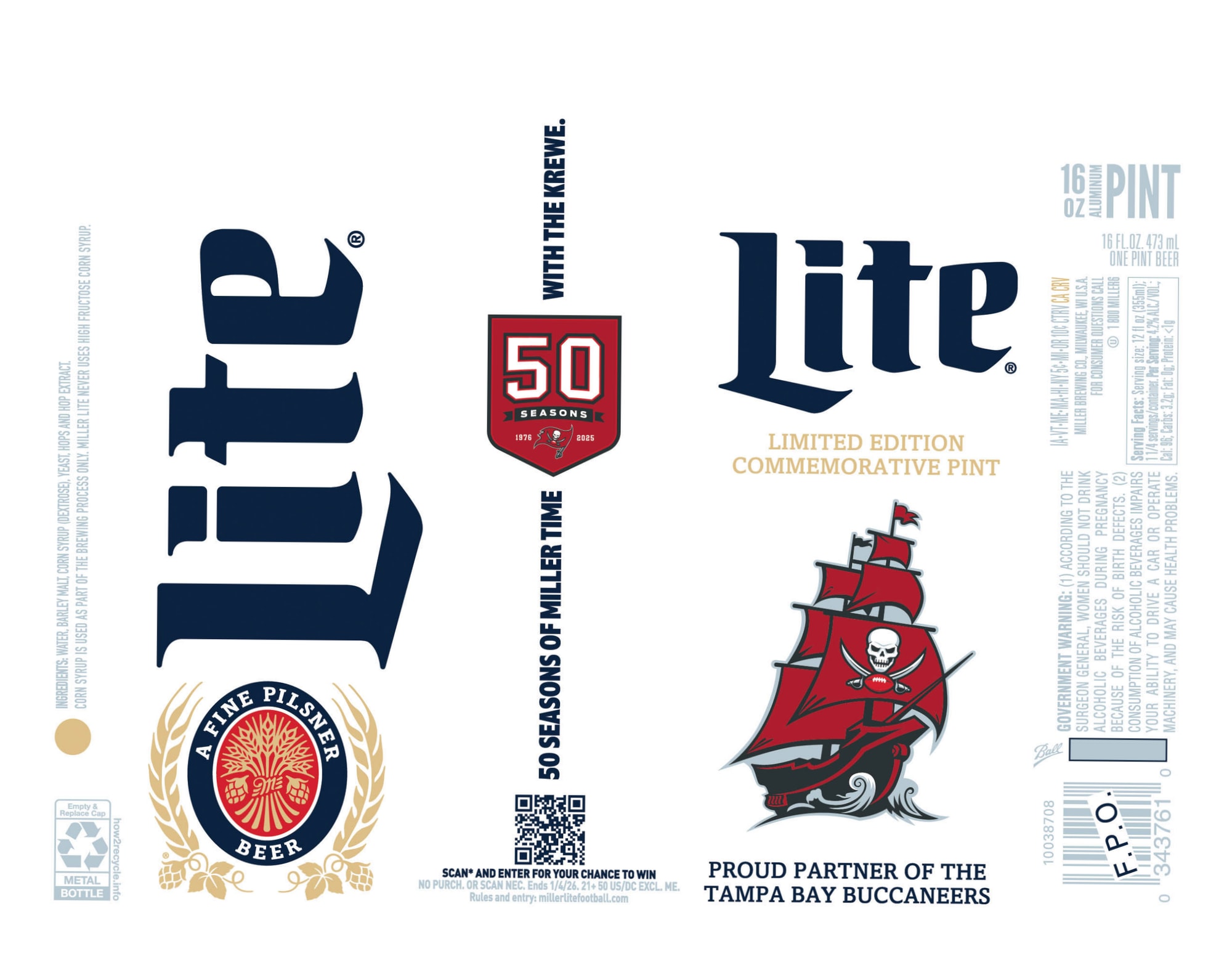 Limited Edition Commemorative Pint by 50 Seasons - beer label