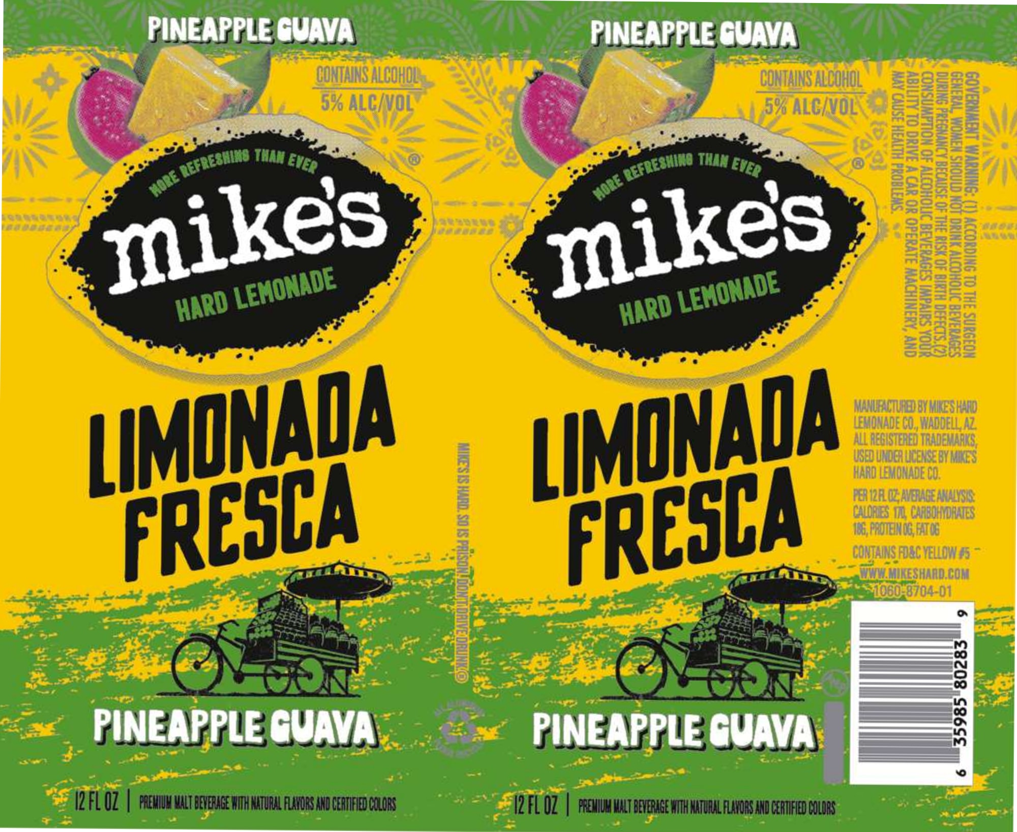 Limonada Fresca Pineapple Guava by Mike's Hard Lemonade - beer label