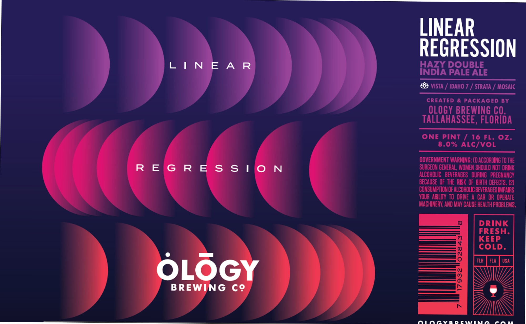 Linear Regression by Ólogy Brewing Co. - beer label