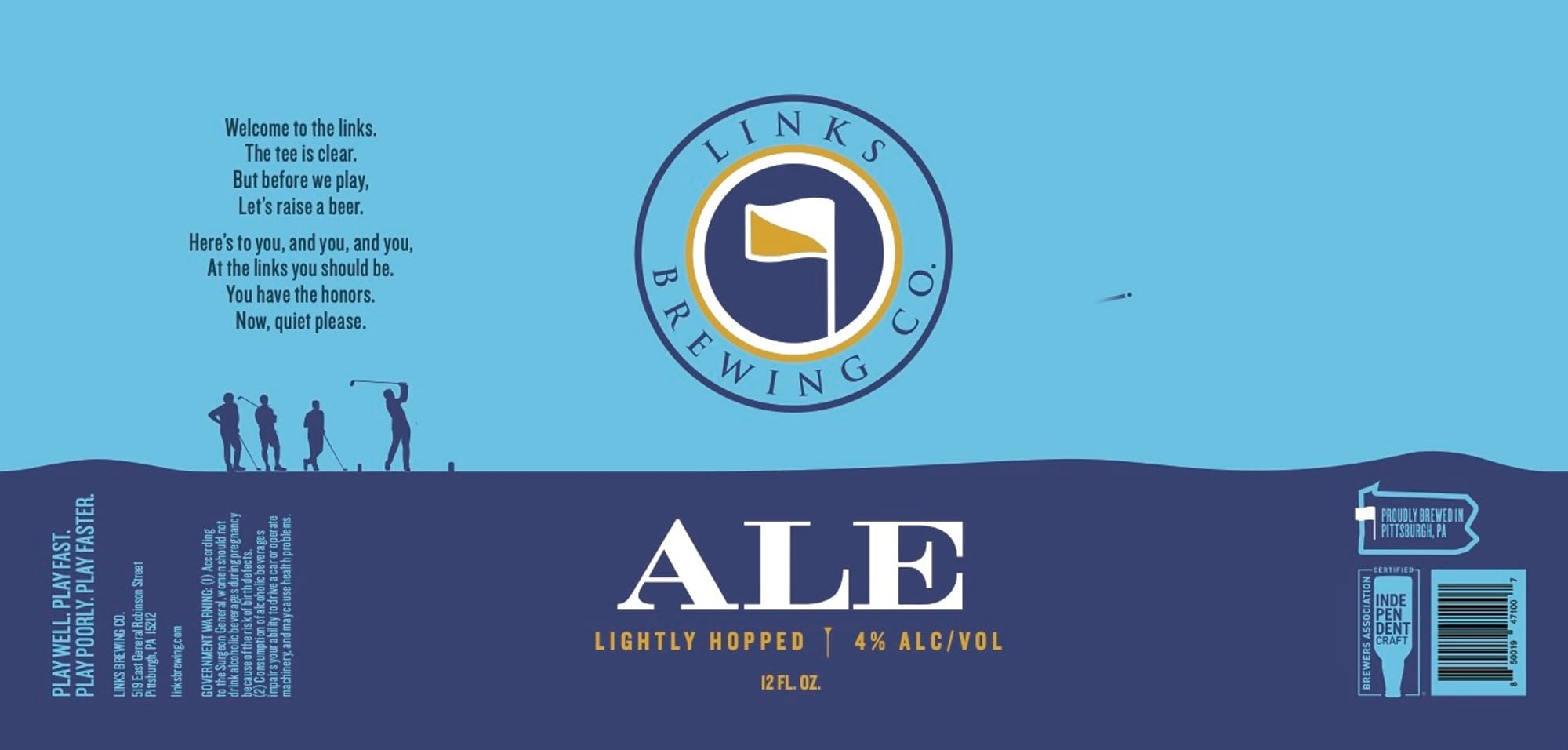 Ale by Links Brewing Co. - beer label