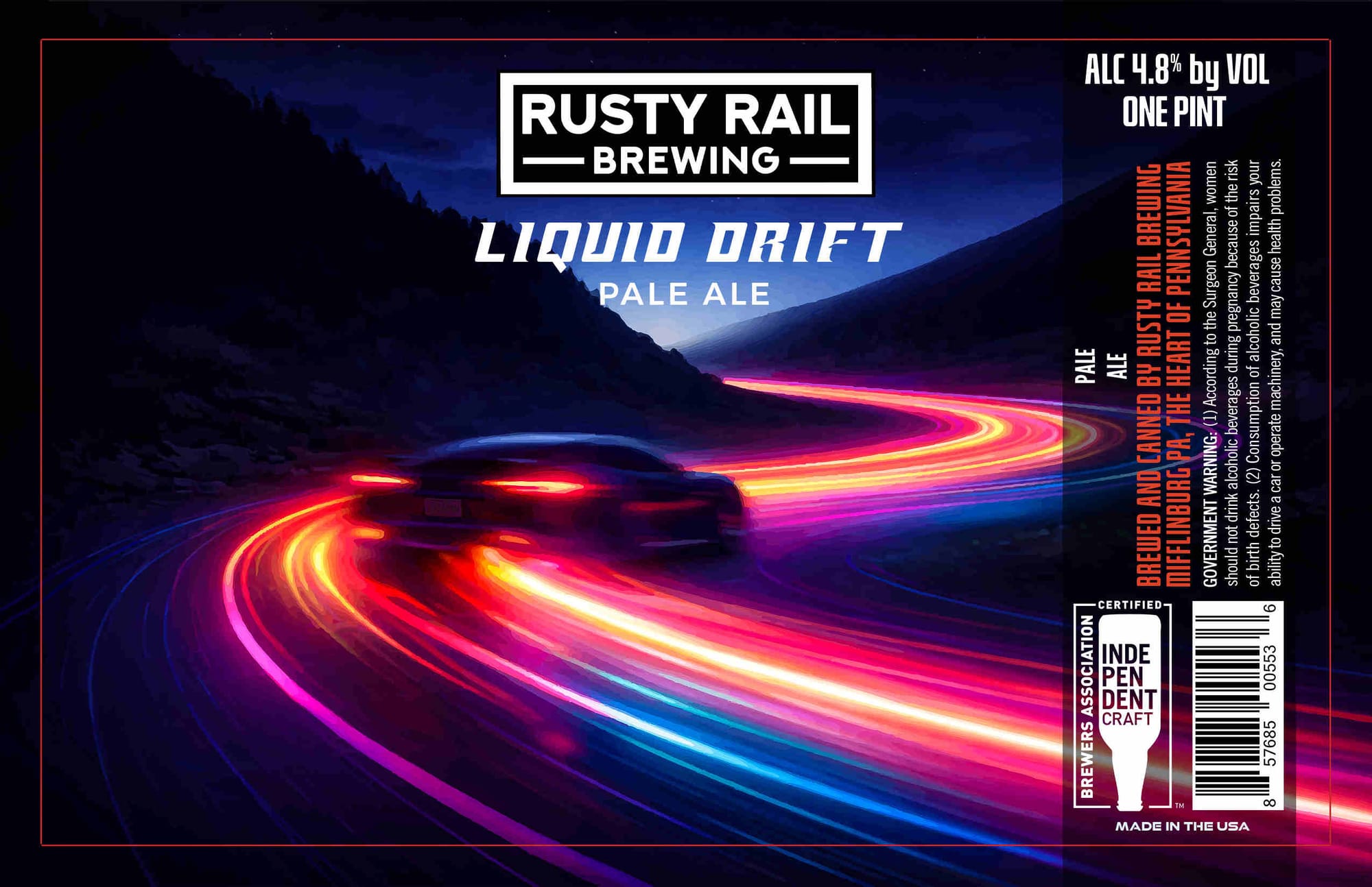 Liquid Drift by Rusty Rail Brewing - beer label