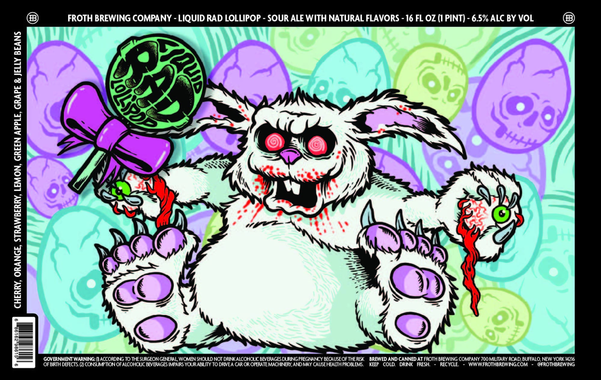 Liquid Rad Lollipop by Froth Brewing Company - beer label