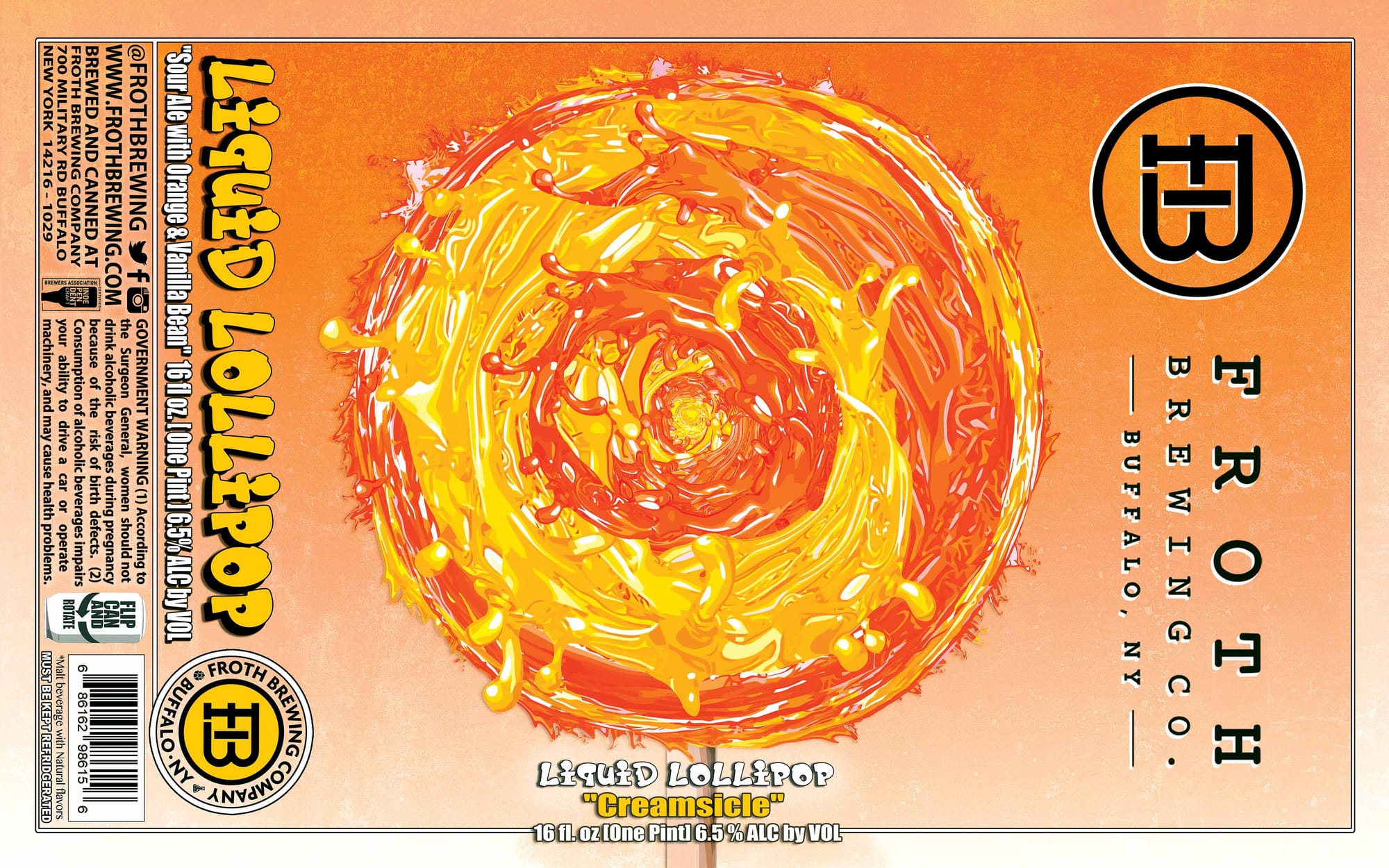 Liquid Lollop by Froth Brewing - beer label