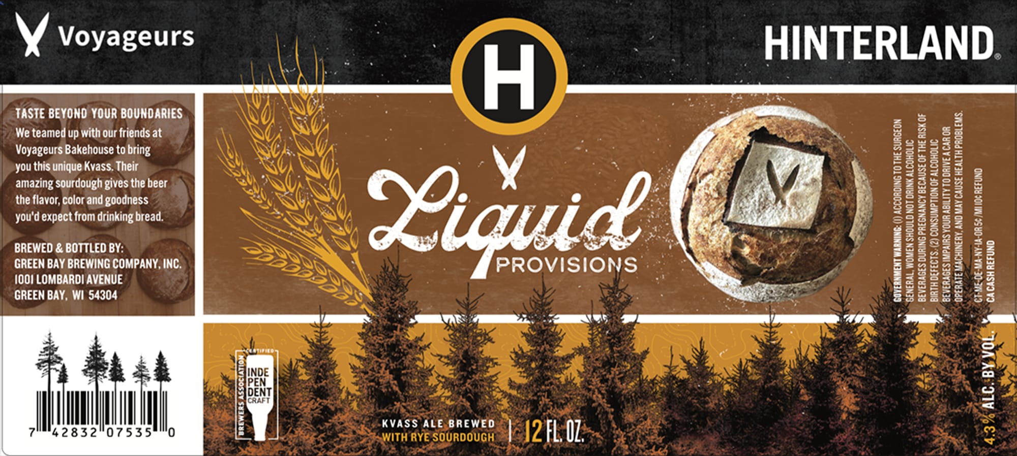 Liquid Provisions by Hinterland - beer label