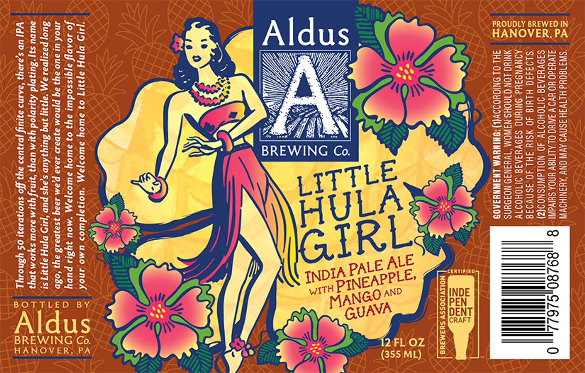 Little Hula Girl by Aldus Brewing Co. - beer label