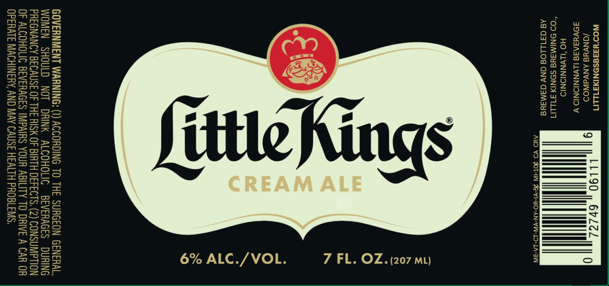 Little Kings Cream Ale by Little Kings Brewery - beer label