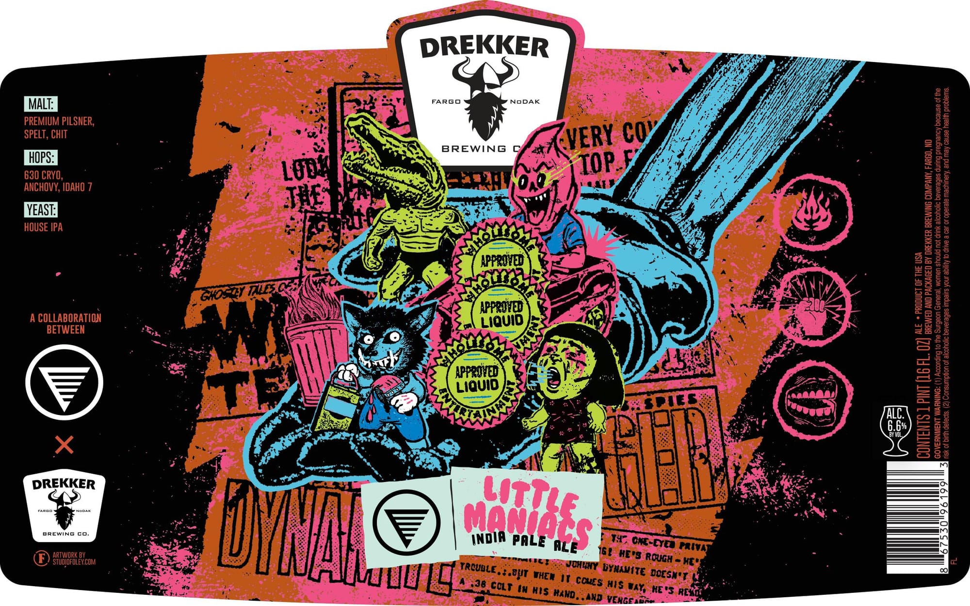 Little Maniacs by Drekker Brewing Co. - beer label