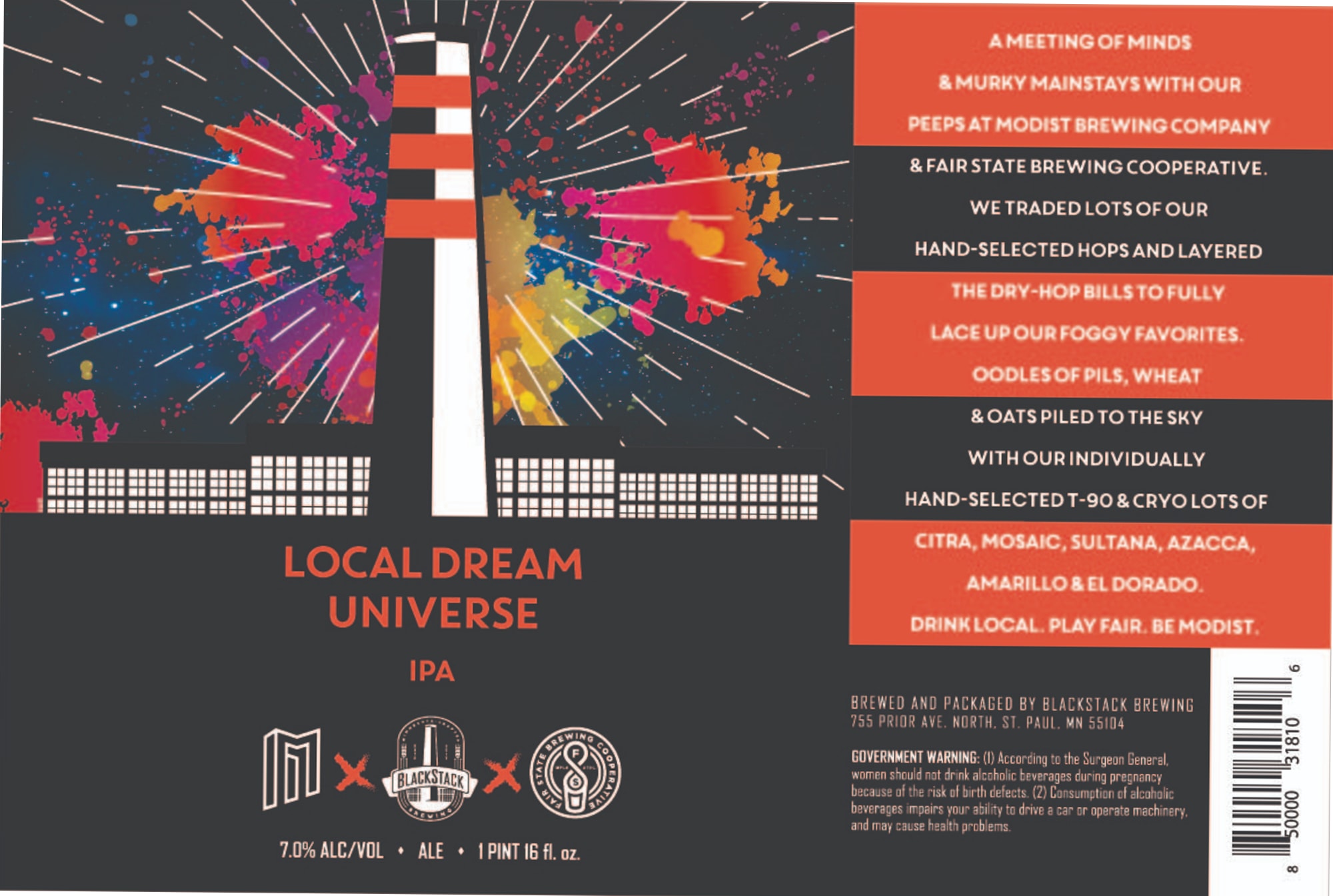 Local Dream Universe by Blackstack Brewing - beer label
