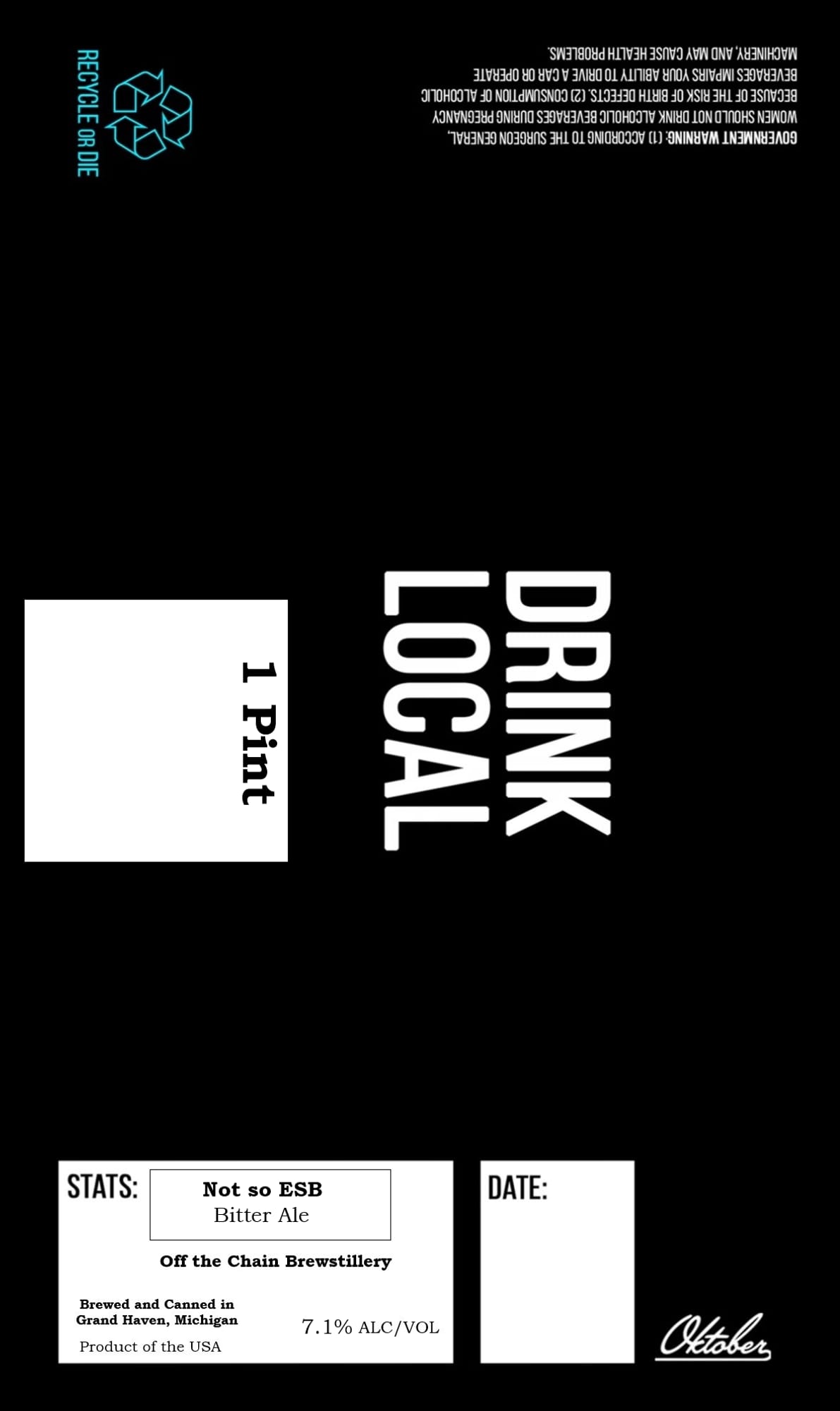 Local Drink - Not So ESB by Off the Chain Brewstillery - beer label