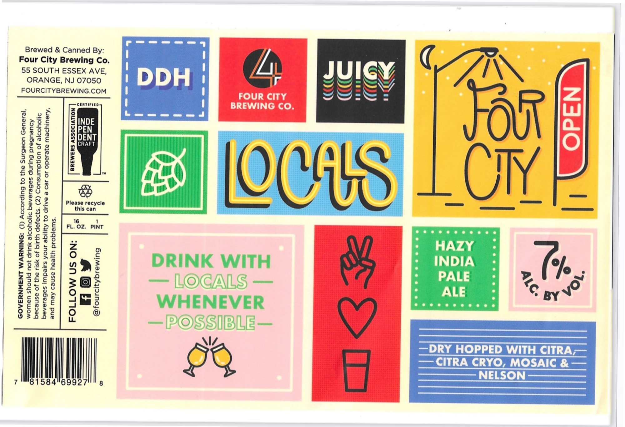 Locals by Four City Brewing Co. - beer label