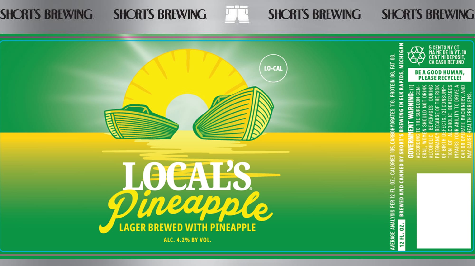 Local’s Pineapple by Short’s Brewing - beer label